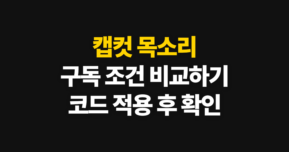 캡컷 목소리 구독 할인 가격 부담된다면? 코드 적용과 결제 확인 순서 정리
