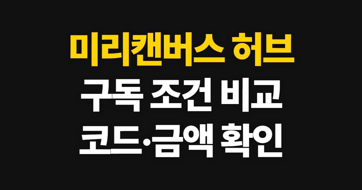 미리캔버스 허브 구독 할인 어디서 받을까? 쿠폰 적용과 결제 확인 방법