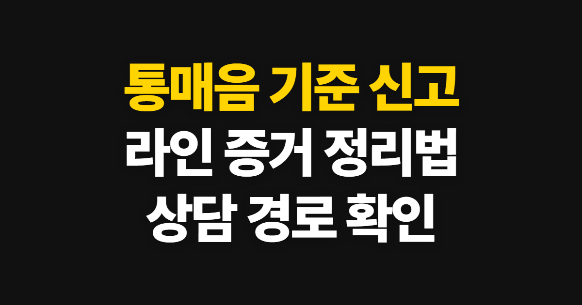 통매음 기준 신고 방법, 증거 정리부터 상담까지 확인 순서
