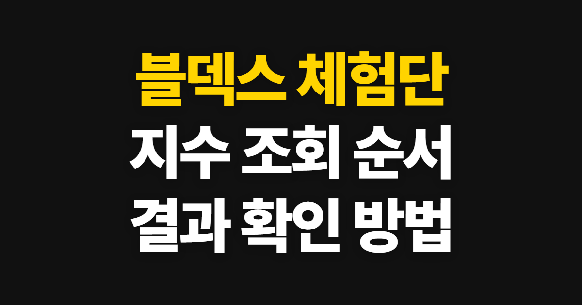 블덱스 체험단, 체험단지수확인 방법과 조회 순서