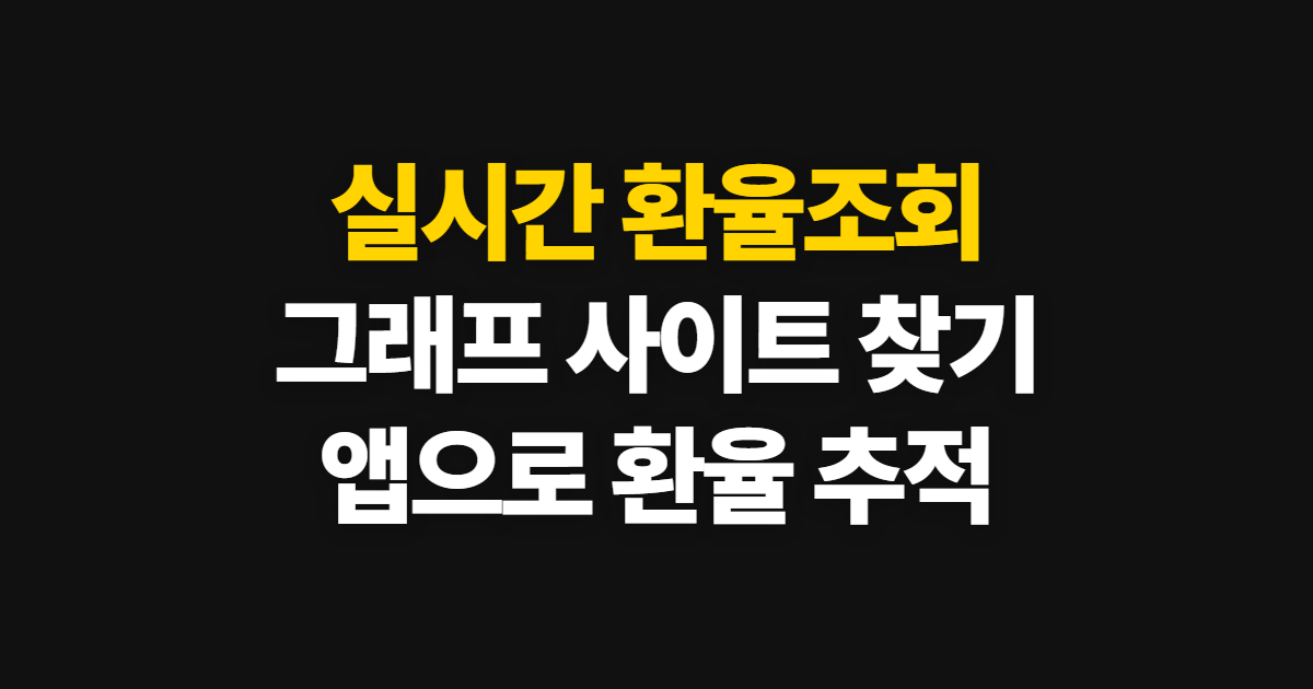 실시간 환율조회 그래프 사이트, 확인과 앱 이용 순서