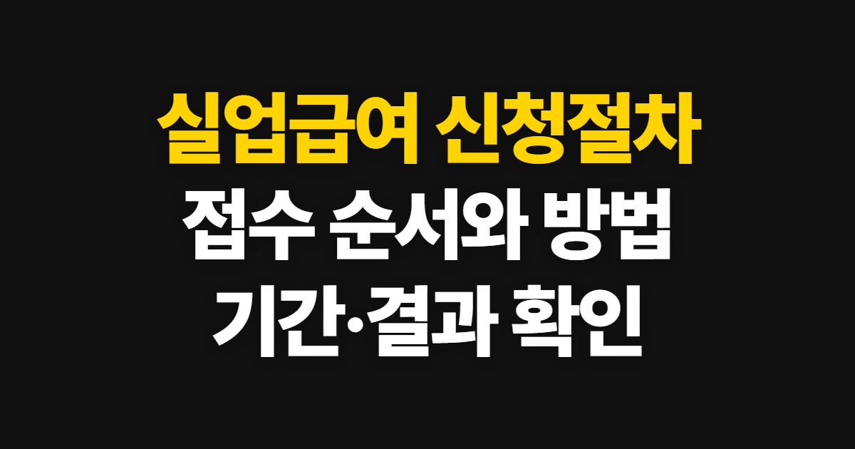실업급여 신청절차, 자격 확인부터 접수와 처리 결과 확인까지