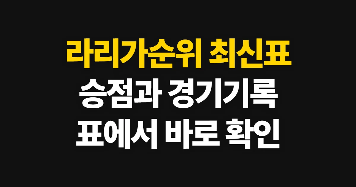 라리가순위, 고르는 기준과 비교 순서