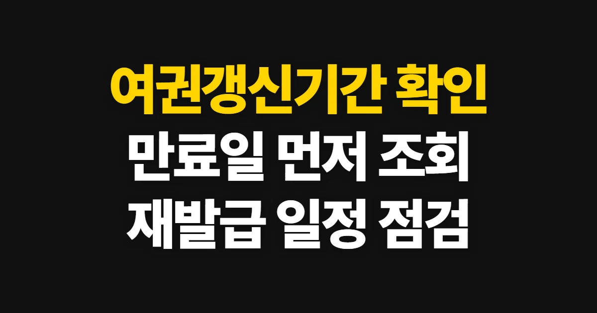 여권갱신기간, 유효기간과 재발급 소요 기간 확인 시점