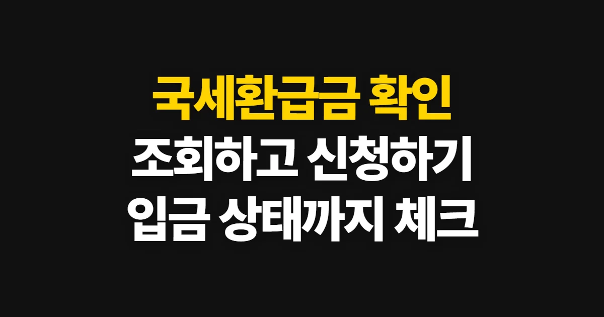 국세환급금, 미수령액 조회부터 지급 확인까지 처음 하는 사람이 볼 순서