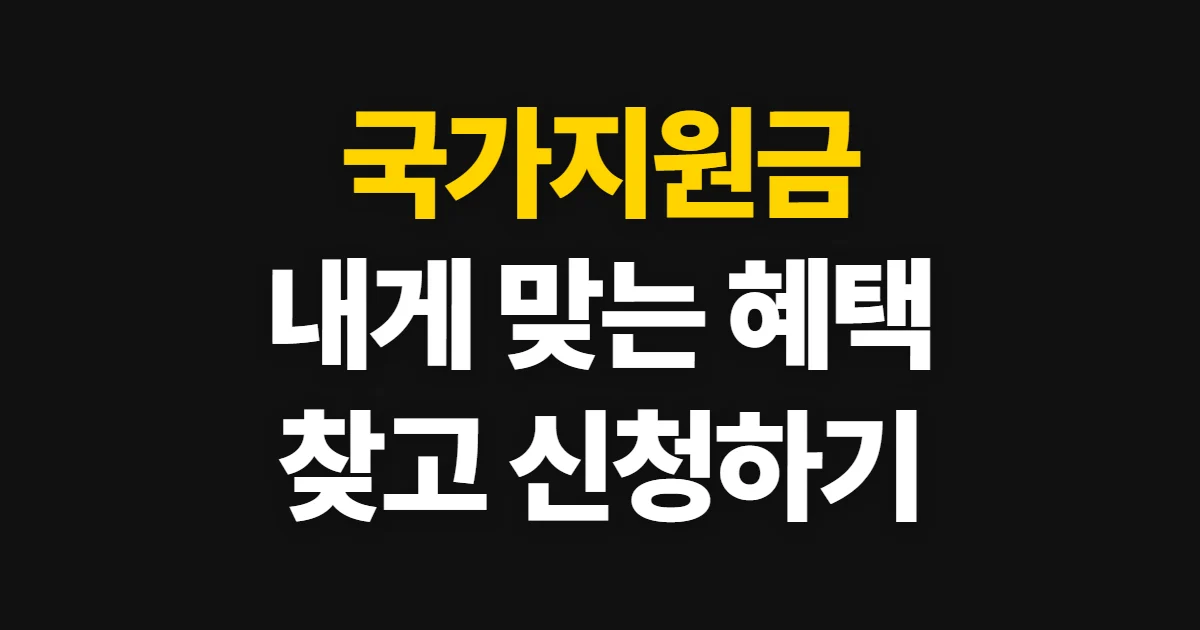 국가지원금, 현재 받을 수 있는 혜택을 찾고 신청하는 순서