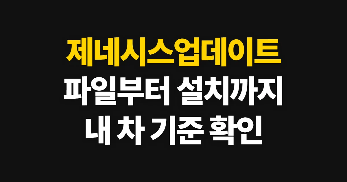 제네시스업데이트, 전용 프로그램으로 파일을 받고 차량에 설치하는 방법