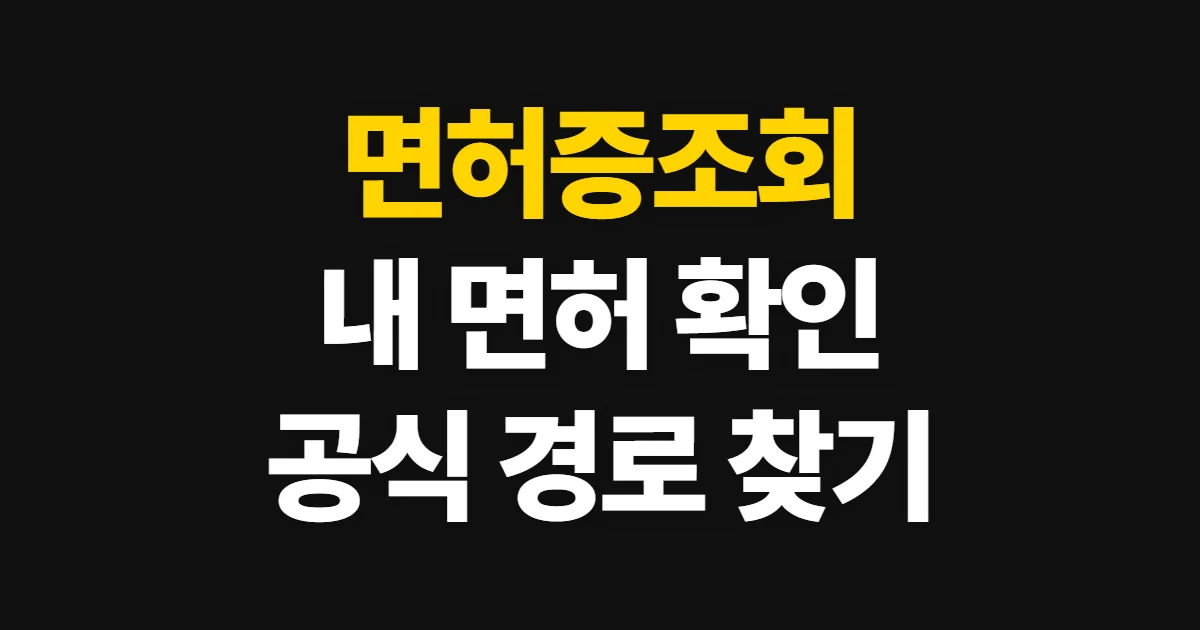 면허증조회, 운전면허 정보와 상태를 확인하는 방법