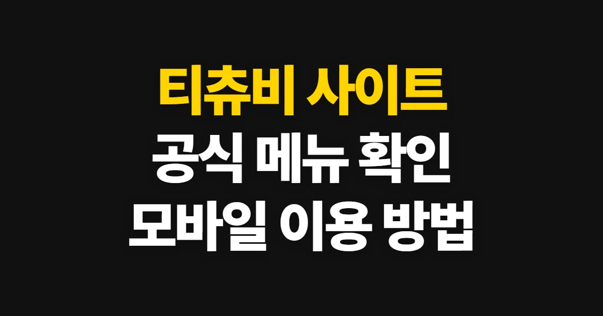 티츄비 사이트, 공식 서비스 확인과 이용 방법